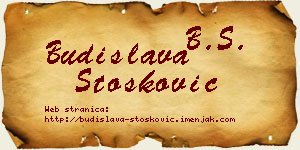 Budislava Stošković vizit kartica
